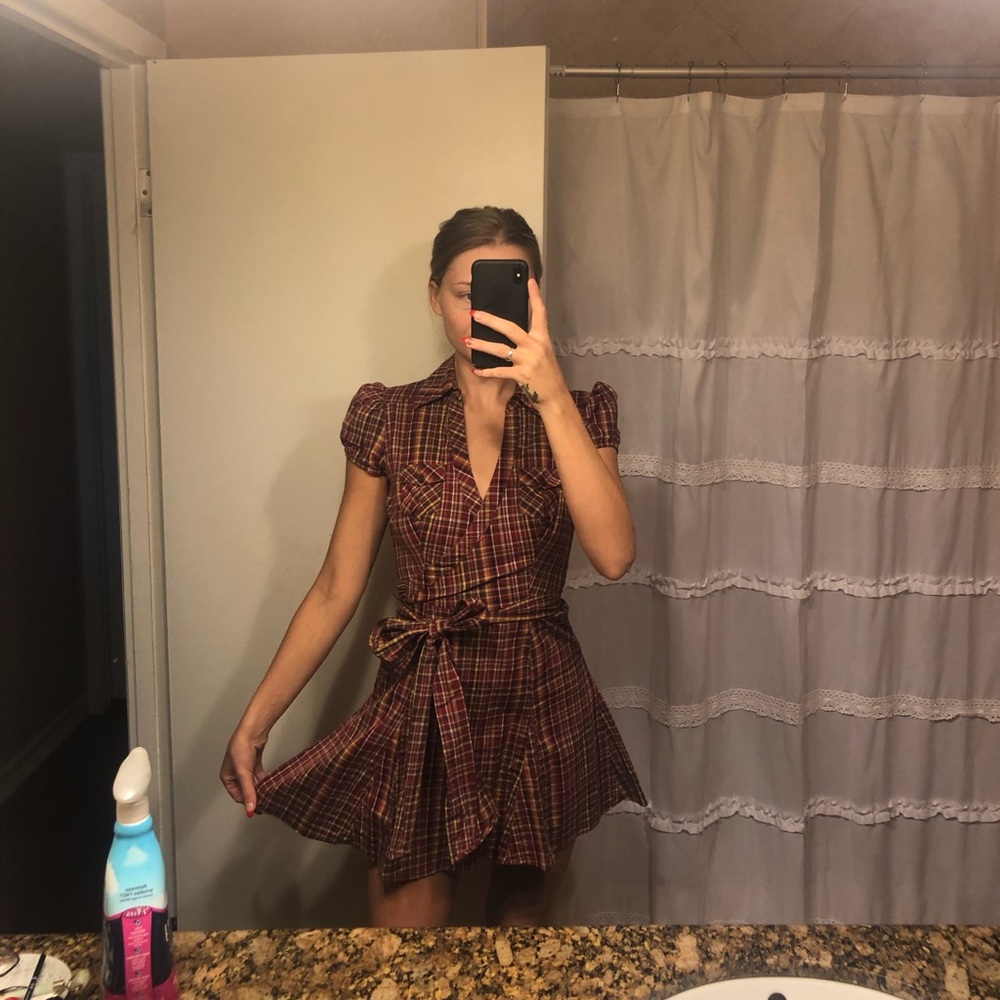 Vintage mini wrap dress